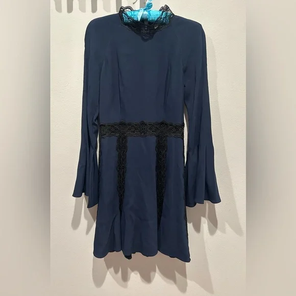 Jonathan Simkhai Navy and Black Long Sleeve Dress / Size 4 / Long Sleeve